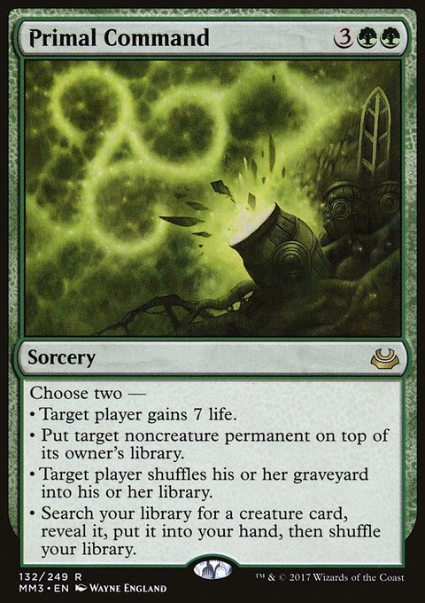 Primal Command, Modern Masters 2017 #132, Magic: The Gathering card