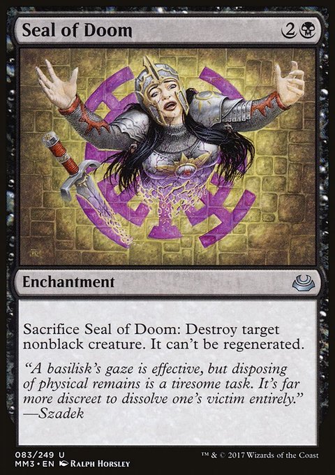 Seal of Doom, Modern Masters 2017 #83, Magic: The Gathering card