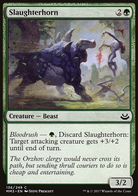 Slaughterhorn, Modern Masters 2017 #136, Magic: The Gathering card