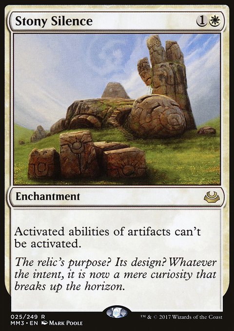 Stony Silence, Modern Masters 2017 #25, Magic: The Gathering card