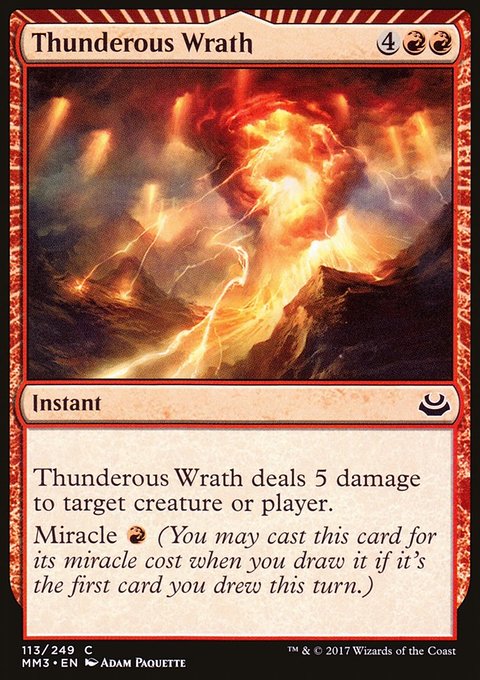Thunderous Wrath, Modern Masters 2017 #113, Magic: The Gathering card