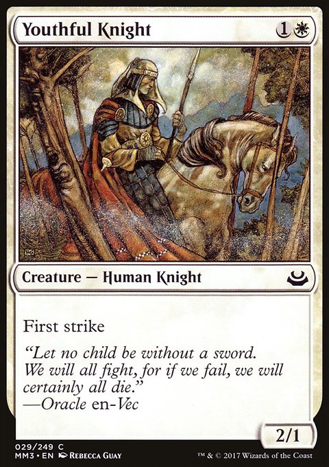Youthful Knight, Modern Masters 2017 #29, Magic: The Gathering card