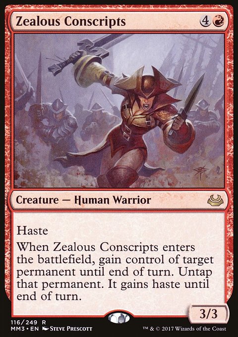 Zealous Conscripts, Modern Masters 2017 #116, Magic: The Gathering card