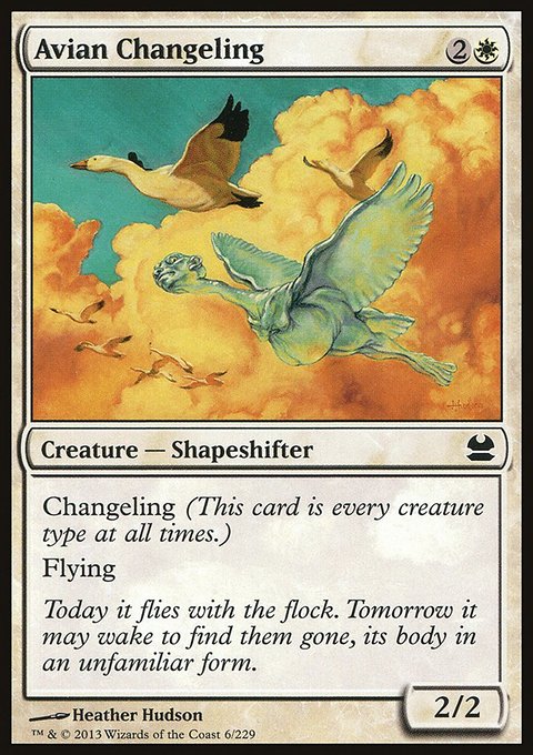 Avian Changeling, Modern Masters #6, Magic: The Gathering card