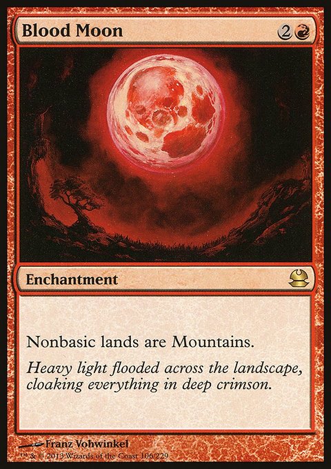 Blood Moon, Modern Masters #106, Magic: The Gathering card