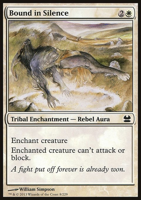 Bound in Silence, Modern Masters #8, Magic: The Gathering card