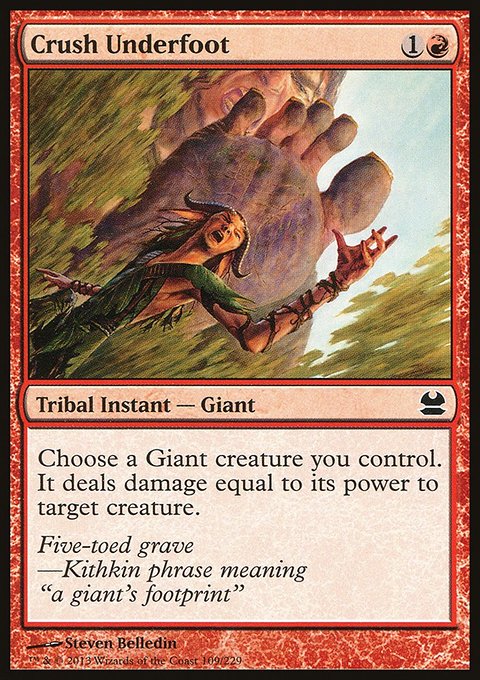 Crush Underfoot, Modern Masters #109, Magic: The Gathering card