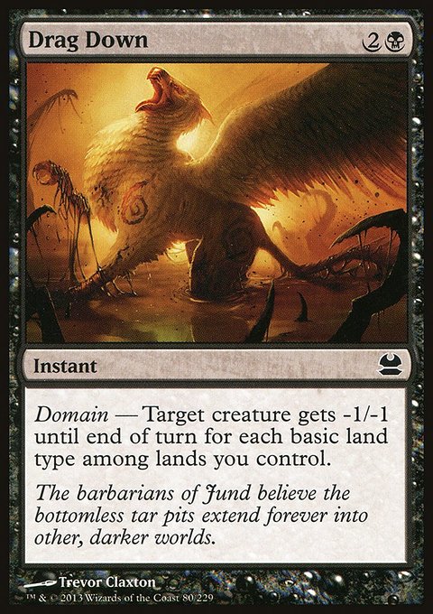 Drag Down, Modern Masters #80, Magic: The Gathering card