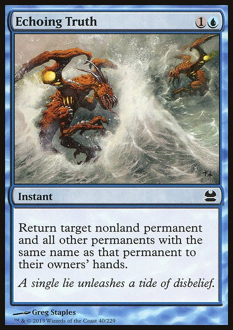 Echoing Truth, Modern Masters #40, Magic: The Gathering card