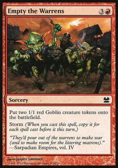 Empty the Warrens, Modern Masters #112, Magic: The Gathering card