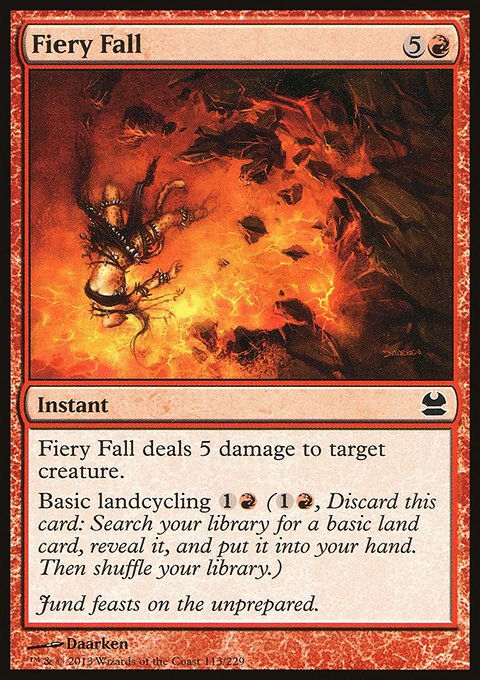 Fiery Fall, Modern Masters #113, Magic: The Gathering card