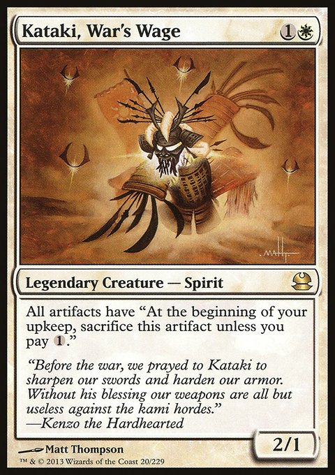 Kataki, War's Wage, Modern Masters #20, Magic: The Gathering card