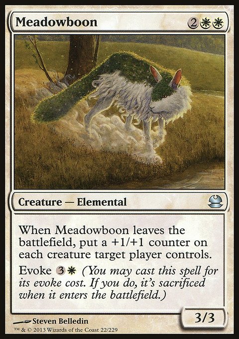 Meadowboon, Modern Masters #22, Magic: The Gathering card