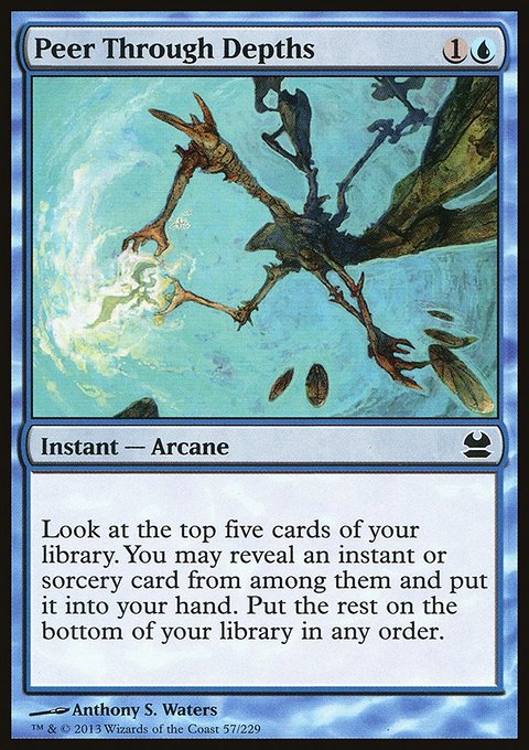 Peer Through Depths, Modern Masters #57, Magic: The Gathering card