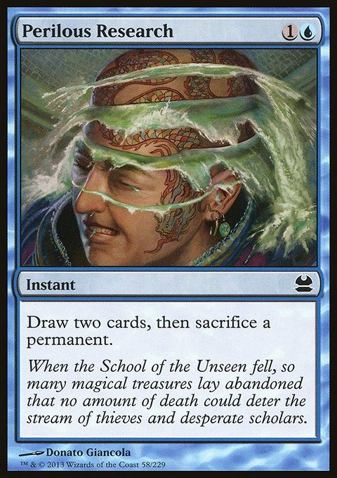 Perilous Research, Modern Masters #58, Magic: The Gathering card