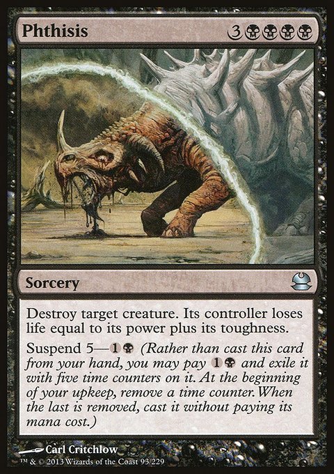 Phthisis, Modern Masters #93, Magic: The Gathering card
