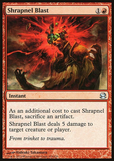 Shrapnel Blast, Modern Masters #129, Magic: The Gathering card
