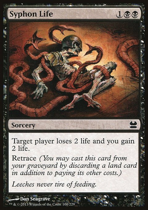 Syphon Life, Modern Masters #100, Magic: The Gathering card