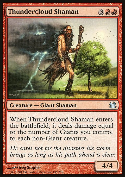 Thundercloud Shaman, Modern Masters #135, Magic: The Gathering card