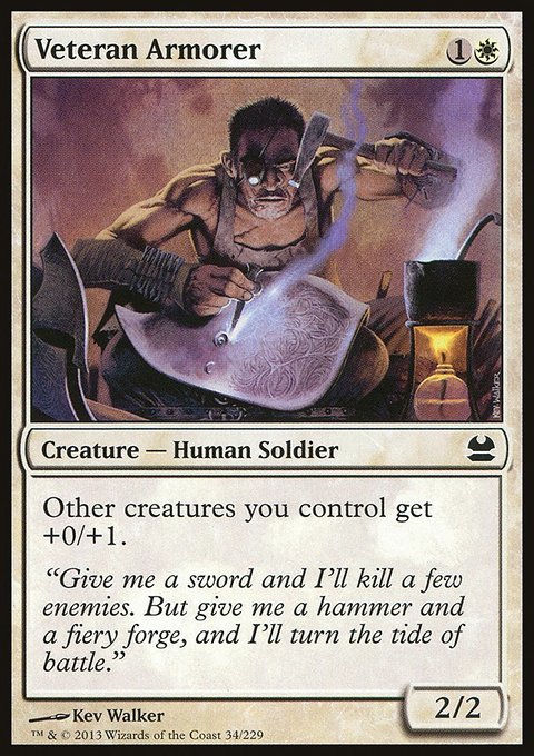 Veteran Armorer, Modern Masters #34, Magic: The Gathering card
