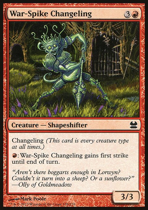 War-Spike Changeling, Modern Masters #139, Magic: The Gathering card