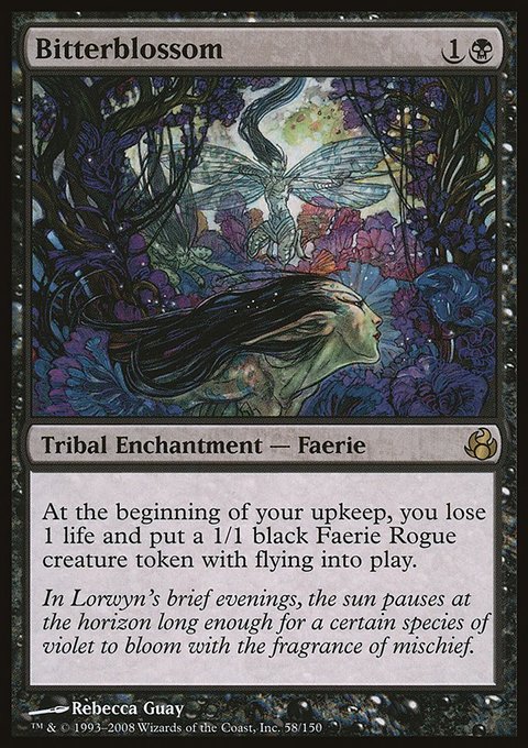 Bitterblossom, Morningtide #58, Magic: The Gathering card