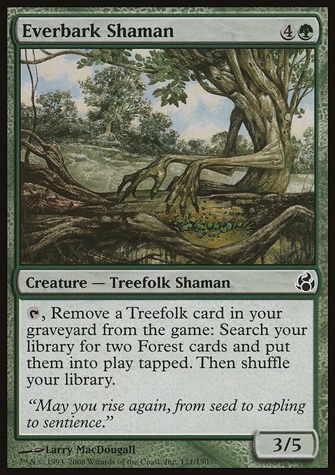 Everbark Shaman, Morningtide #121, Magic: The Gathering card