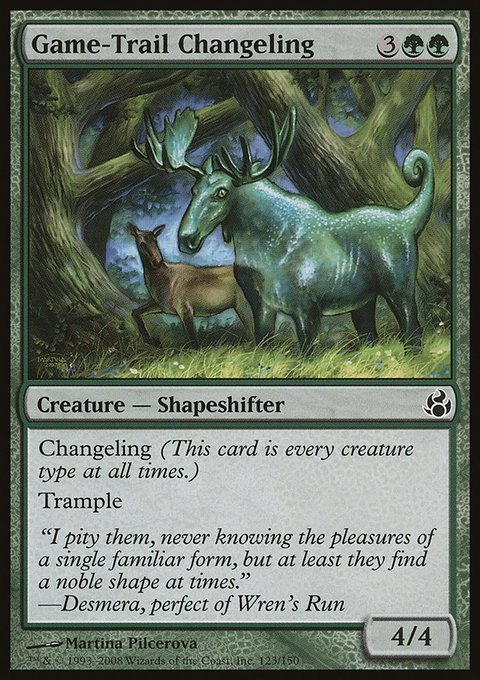 Game-Trail Changeling, Morningtide #123, Magic: The Gathering card