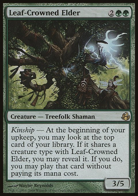 Leaf-Crowned Elder, Morningtide #128, Magic: The Gathering card