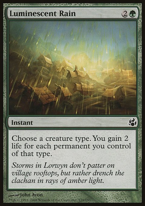 Luminescent Rain, Morningtide #129, Magic: The Gathering card