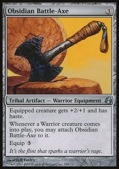 Obsidian Battle-Axe, Morningtide #144, Magic: The Gathering card