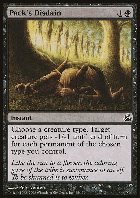 Pack's Disdain, Morningtide #73, Magic: The Gathering card