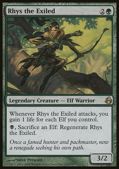Rhys the Exiled, Morningtide #135, Magic: The Gathering card