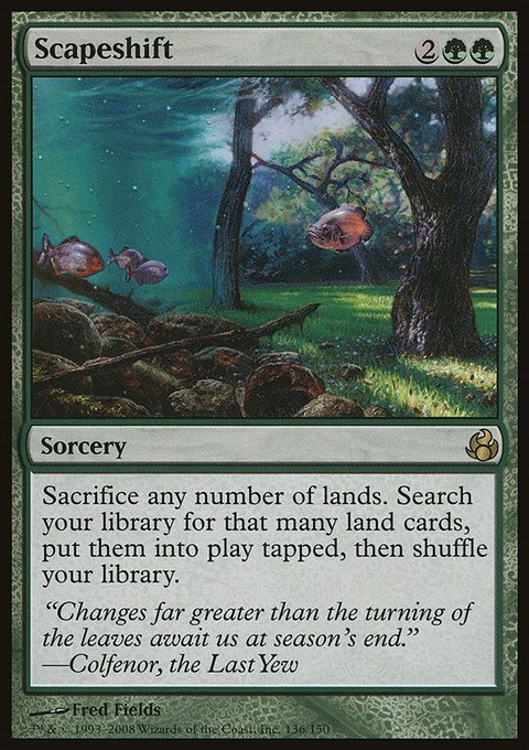 Scapeshift, Morningtide #136, Magic: The Gathering card