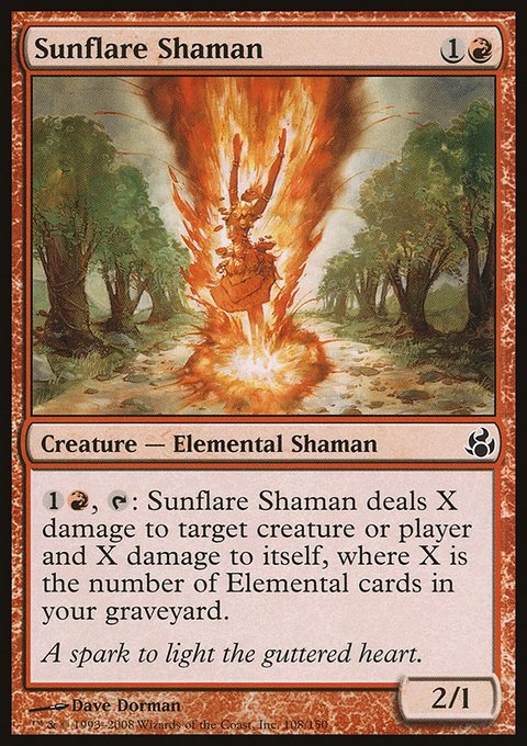 Sunflare Shaman, Morningtide #108, Magic: The Gathering card