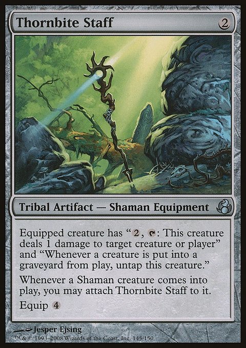 Thornbite Staff, Morningtide #145, Magic: The Gathering card
