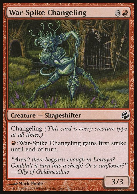 War-Spike Changeling, Morningtide #112, Magic: The Gathering card