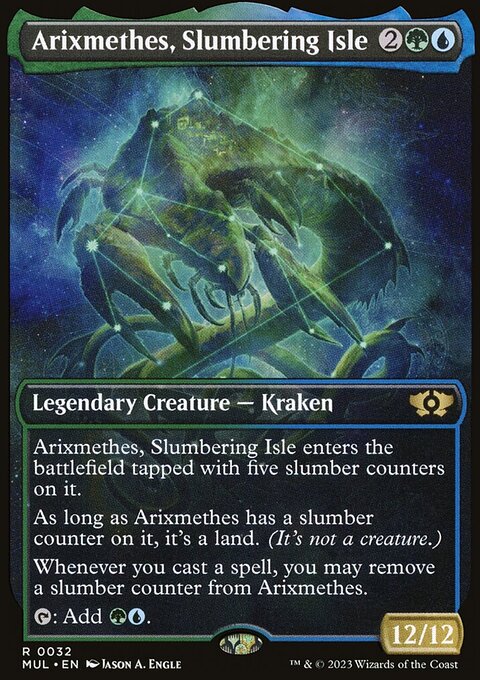 Arixmethes, Slumbering Isle, Multiverse Legends #32, Magic: The Gathering card