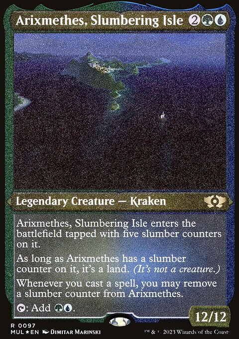 Arixmethes, Slumbering Isle, Multiverse Legends #97, Magic: The Gathering card