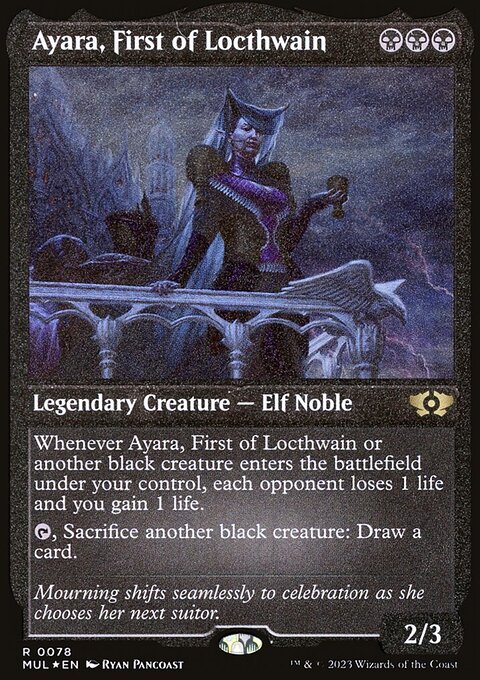 Ayara, First of Locthwain, Multiverse Legends #78, Magic: The Gathering card