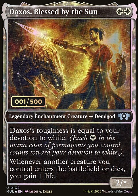Daxos, Blessed by the Sun, Multiverse Legends #132z, Magic: The Gathering card
