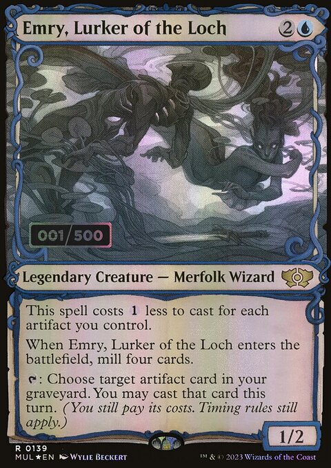 Emry, Lurker of the Loch, Multiverse Legends #139z, Magic: The Gathering card