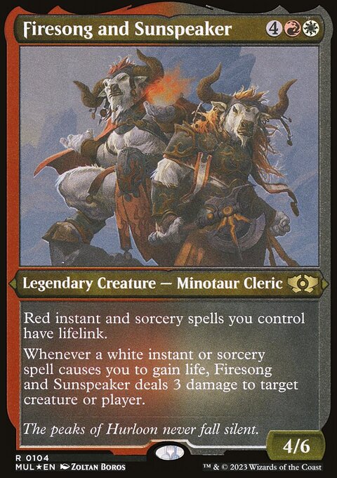 Firesong and Sunspeaker, Multiverse Legends #104, Magic: The Gathering card