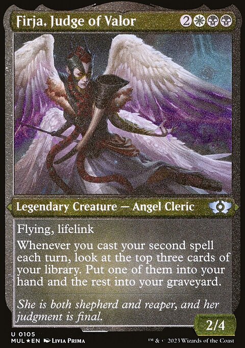 Firja, Judge of Valor, Multiverse Legends #105, Magic: The Gathering card