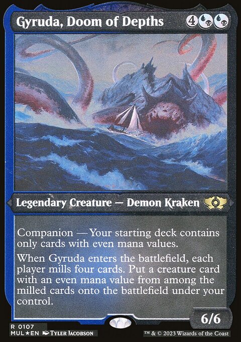 Gyruda, Doom of Depths, Multiverse Legends #107, Magic: The Gathering card