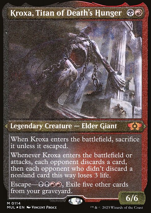 Kroxa, Titan of Death's Hunger, Multiverse Legends #114, Magic: The Gathering card