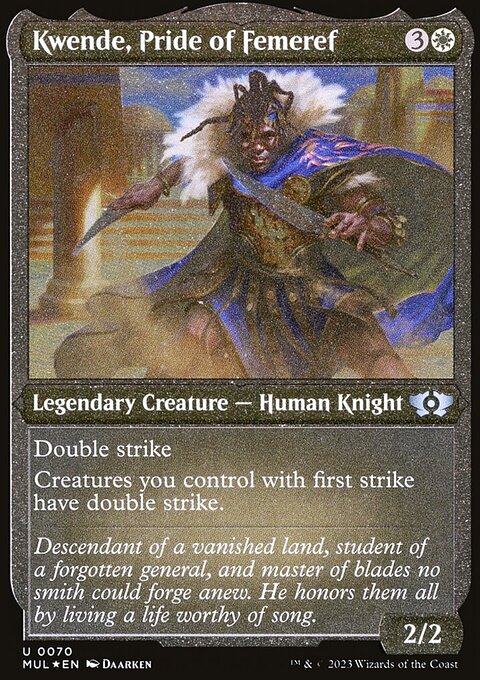 Kwende, Pride of Femeref, Multiverse Legends #70, Magic: The Gathering card
