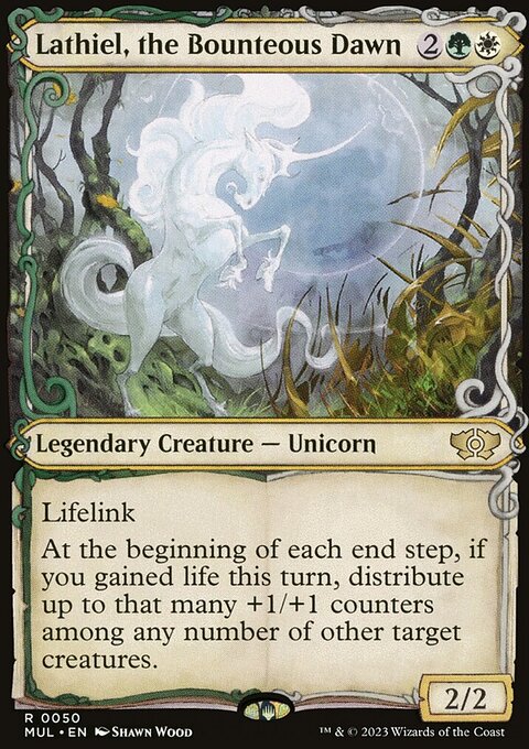 Lathiel, the Bounteous Dawn, Multiverse Legends #50, Magic: The Gathering card