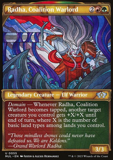 Radha, Coalition Warlord, Multiverse Legends #55, Magic: The Gathering card