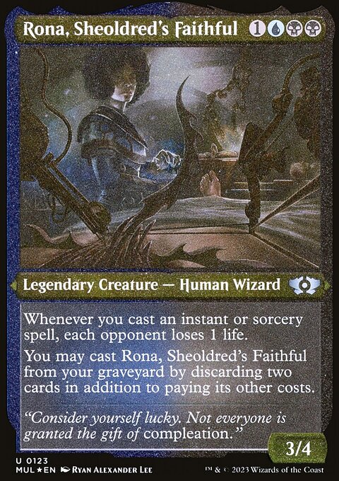 Rona, Sheoldred's Faithful, Multiverse Legends #123, Magic: The Gathering card